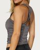 Edikted Edikted Whitt Studded Ruched Tank Top in Dark/Gray, Women's at Urban Outfitters - 3