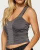 Edikted Edikted Whitt Studded Ruched Tank Top in Dark/Gray, Women's at Urban Outfitters - 5