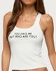 Edikted Edikted Who Are You Ribbed Tank Top in White, Women's at Urban Outfitters - 1
