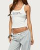 Edikted Edikted Who Are You Ribbed Tank Top in White, Women's at Urban Outfitters - 4