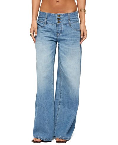 Edikted Edikted Wide Waistband Low Rise Baggy Jeans