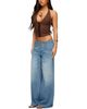 Edikted Edikted Wide Waistband Low Rise Baggy Jeans - 2