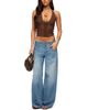 Edikted Edikted Wide Waistband Low Rise Baggy Jeans - 5