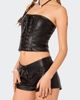 EDIKTED EDIKTED Wilde Faux Leather Lace-Up Strapless Corset Top - 3
