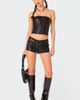 EDIKTED EDIKTED Wilde Faux Leather Lace-Up Strapless Corset Top - 5