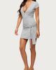 Edikted Edikted Winnie Tie Wrap Mini Dress in Gray/Melange, Women's at Urban Outfitters - 5