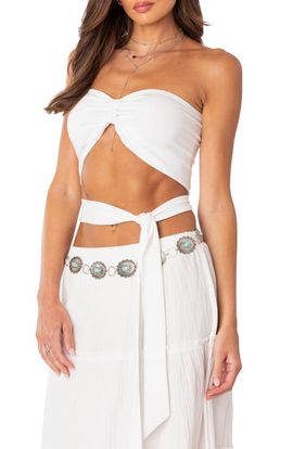 EDIKTED EDIKTED Wyatt Strapless Wrap Bandeau Top