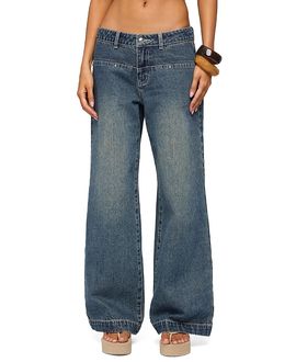 Edikted Edikted Wyn Studded Low Rise Baggy Jeans