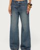 Edikted Edikted Wyn Studded Low Rise Baggy Jeans in Blue/Vintage/Washed, Women's at Urban Outfitters - 1