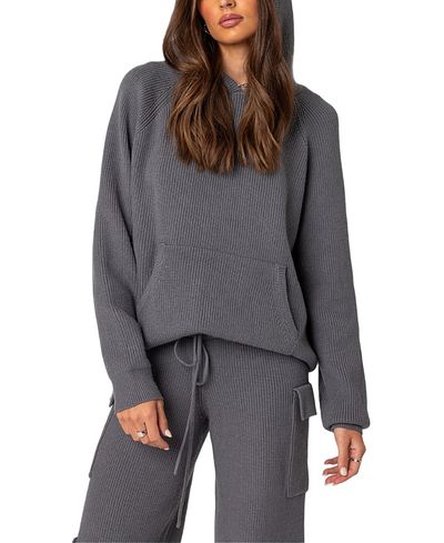 Edikted Edikted Wynter Oversized Knit Hoodie