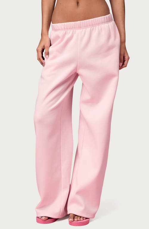 EDIKTED EDIKTED x Barbie™ Heart Logo Wide Leg Sweatpants