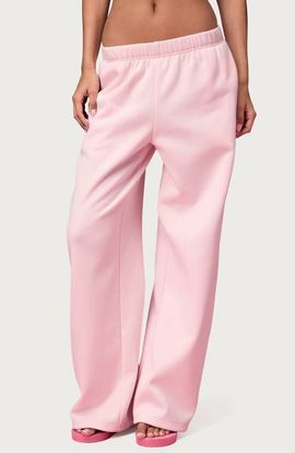 EDIKTED EDIKTED x Barbie™ Heart Logo Wide Leg Sweatpants