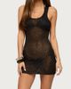 Edikted Edikted Xayah Sequin Sheer Knit Mini Dress in Black, Women's at Urban Outfitters - 1
