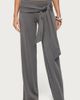 Edikted Edikted Xyla Straight Leg Tie Pants in Dark/Gray, Women's at Urban Outfitters - 1
