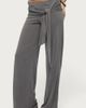 Edikted Edikted Xyla Straight Leg Tie Pants in Dark/Gray, Women's at Urban Outfitters - 3