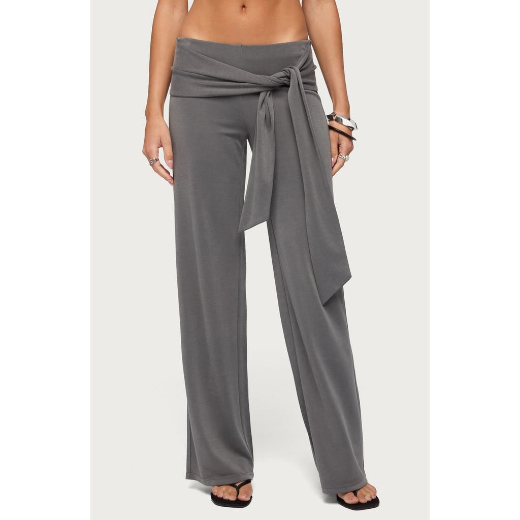EDIKTED EDIKTED Xyla Waist Tie Straight Leg Pants