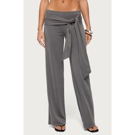EDIKTED EDIKTED Xyla Waist Tie Straight Leg Pants