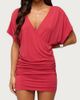 Edikted Edikted Yaara Wrap Mini Dress in Red, Women's at Urban Outfitters - 1
