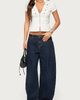Edikted Edikted Yali Woven Napoleon Top in White, Women's at Urban Outfitters - 2
