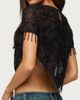 Edikted Edikted Yanna Beaded Fringe Poncho Top in Black, Women's at Urban Outfitters - 5