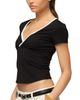Edikted Edikted Yulenna Contrast V Neck Top - 4