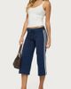 Edikted Edikted Zanele Side Stripe Capri Sweatpants in Navy/And/White, Women's at Urban Outfitters - 2
