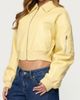 Edikted Edikted Zayna Cropped Faux Leather Bomber Jacket in Yellow, Women's at Urban Outfitters - 3
