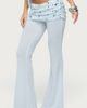 Edikted Edikted Zephyra Bead & Sequin Foldover Pants in Light/Blue, Women's at Urban Outfitters - 3