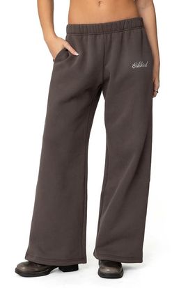 EDIKTED We're Edikted Logo Wide Leg Sweatpants