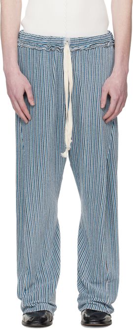 Edward Cuming Edward Cuming Blue Twisted Track Pants