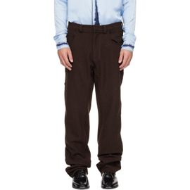 Edward Cuming Edward Cuming Brown Raw Soft Trousers