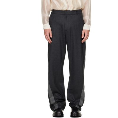 Edward Cuming Edward Cuming Gray Twisted Tailored Trousers
