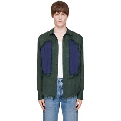 Edward Cuming Edward Cuming Green & Navy Lung Window Shirt