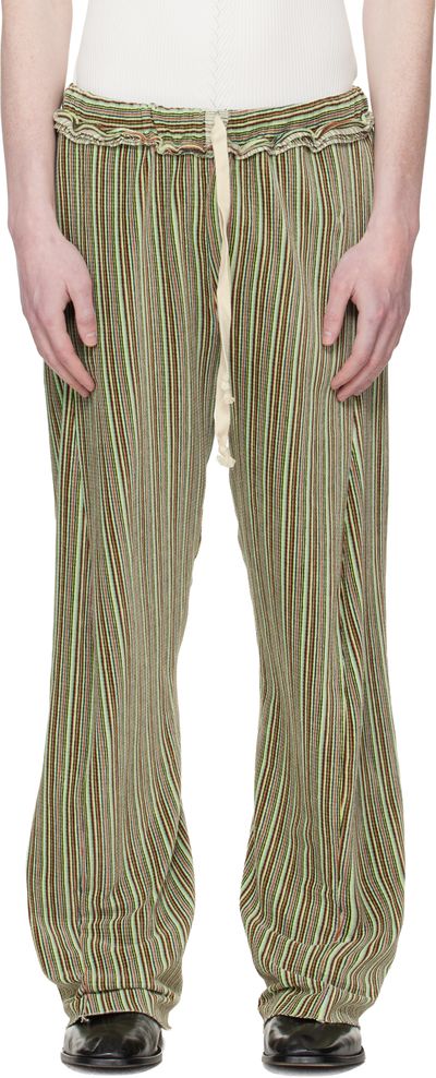 Edward Cuming Edward Cuming Green Twisted Track Pants
