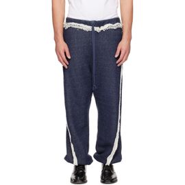 Edward Cuming Edward Cuming Navy Twisted Track Pants