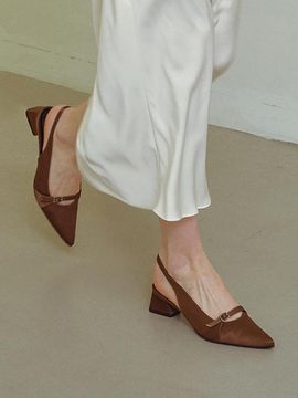 eee Jenny Buckle Stiletto Slingback Pumps (5 Colors)