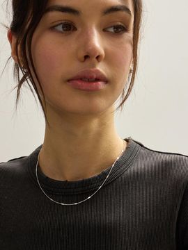 eenie beenie Cutting embossed texture chain necklace ENJ24NW015