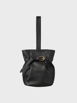 EENK Drawstring Mini Bucket Bag [Black]
