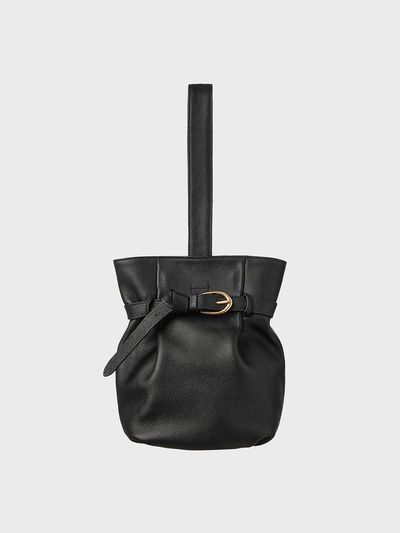 EENK Drawstring Mini Bucket Bag [Black]