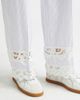 EENK EENK Lace Trim Stripe Wide Leg Pants - 5