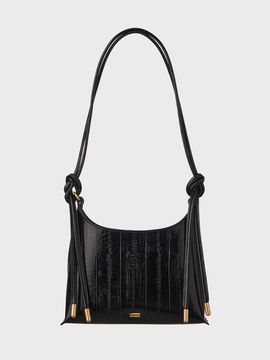 EENK HELLY Adjustable Strap Square Bag [Black]