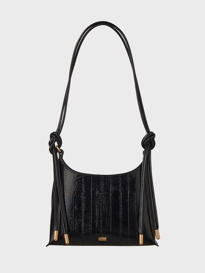 EENK HELLY Adjustable Strap Square Bag [Black]