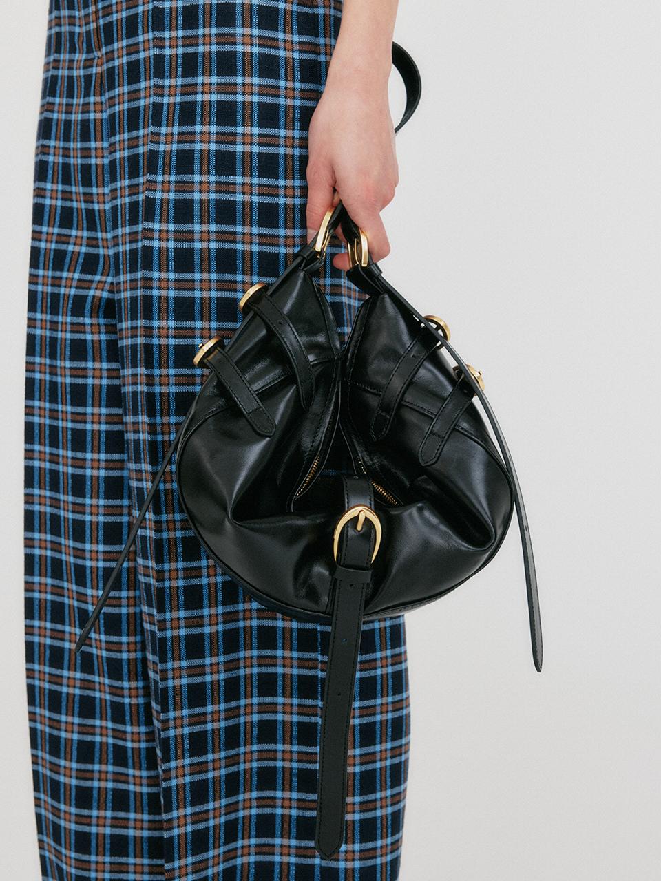 EENK HERR Buckeled Hobo Bag - Black