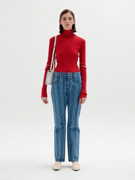 EENK SISI Flared Denim Pant (Blue Stripe)