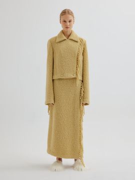 EENK TEMP Fringed Wrap Skirt_Mustard