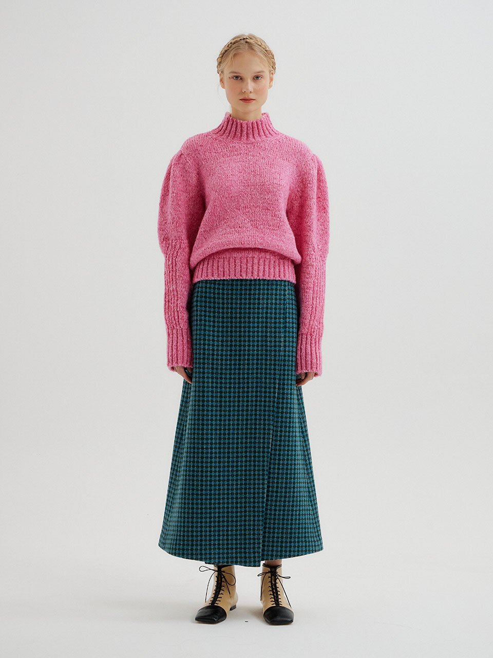 EENK TEMP Patterned Wrap Skirt _Green Multi