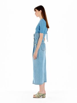 EENK UPLIFT High-Rise Denim Skirt (Denim Blue)