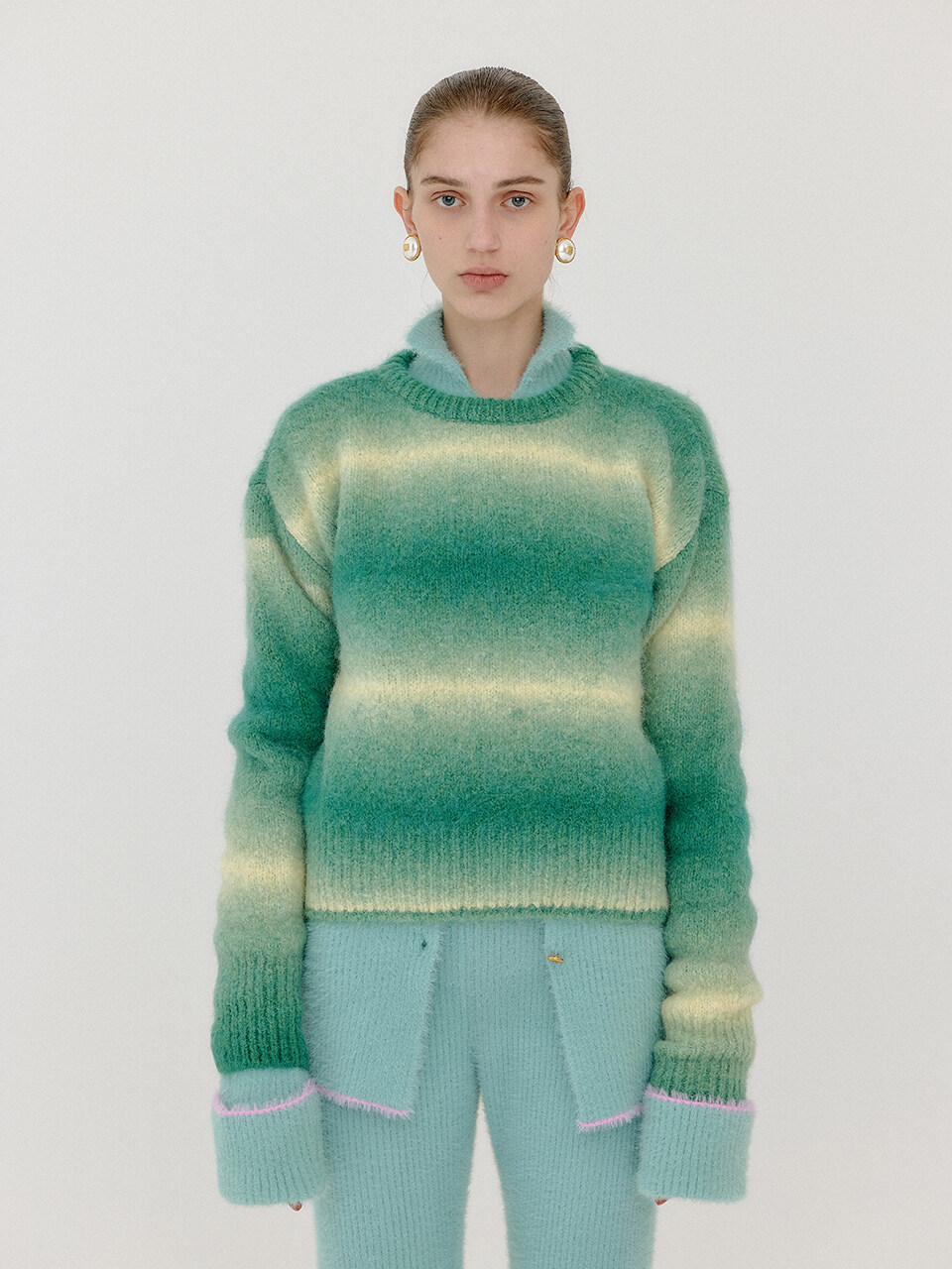 EENK Vassila Gradation Striped Pullover _ Green