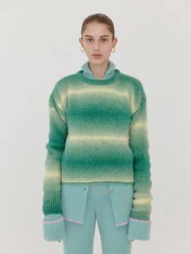 EENK Vassila Gradation Striped Pullover _ Green