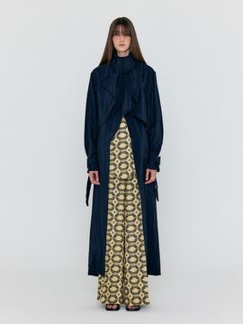 EENK WEDIA Double Breasted Trench Coat_Navy